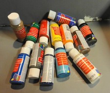 LOT CRAFT SMART ACRYLIC PAINT 13 PLASTIC 2 OZ CONTAINERS MIXED COLORS DIY ARTIST