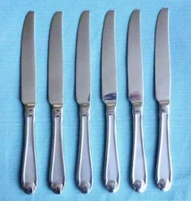 New Oneida SATIN GARNET Set of 6 Dinner Knives 18/10 Stainless Flatware
