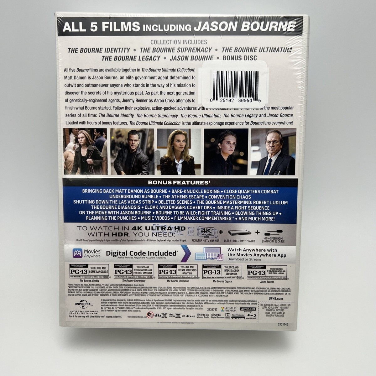Jason Bourne 1-5 - Coffret UHD 4K (5 Film In 4K)