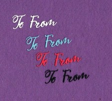 TO FROM die cuts scrapbook cards