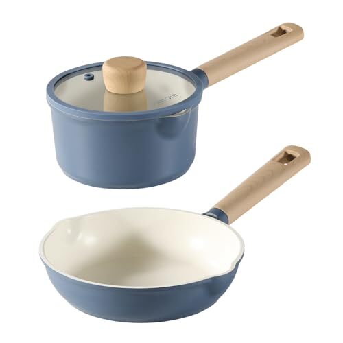 New CAROTE Frying Pan Set 3-Piece Pot Set PFOA/PFOS Free 1-Year Warranty IH/Gas