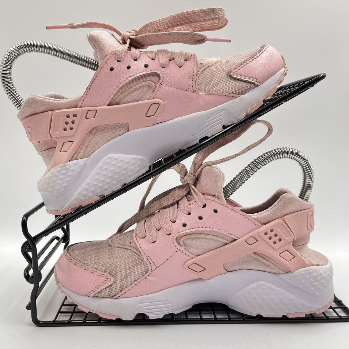 nike air huarache pink trainers size uk prism leather gym running