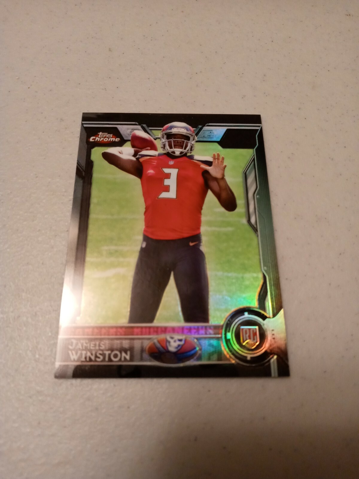 2015 TOPPS CHROME JAMEIS WINSTON BLACK REFRACTOR ROOKIE #D 236/299 SAINTS