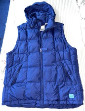 Abercrombie  Fitch Ski Ultra Puffer Vest Hoodie Women  s Size Medium M Blue