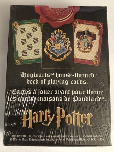 Harry Potter ~ Hogwarts Wizard School 4 Houses Themed Playing Card Deck ~ New - Picture 2 of 2