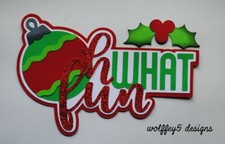 CRAFTECAFE CHRISTMAS TITLE premade paper piecing scrapbook die cut piece page 3D