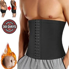 Men Women Waist Trimmer Weight Loss Sauna Trainer Wrap Belt Sweat Stomach Shaper