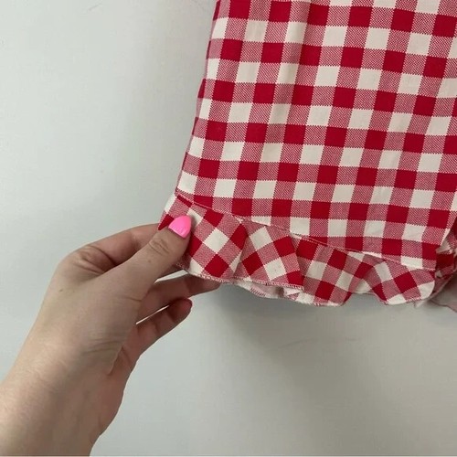 Mia Joy Joyfolie Red and White Gingham Ruffle Romper Size 6 Girl's - Picture 4 of 5