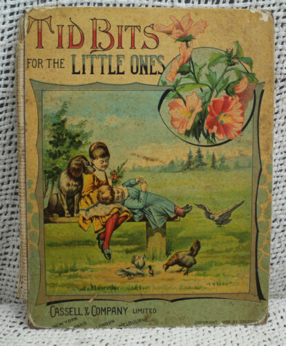 RARE antique old Victorian era Childrens book TID BITS FOR THE LITTLE ONES  - Picture 1 of 11