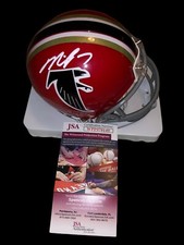 MICHAEL VICK Signed ATLANTA FALCONS THROWBACK RED Mini Helmet JSA RARE QB LEGEND