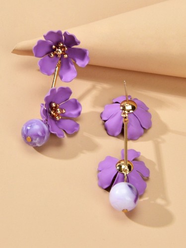 Female Jewellery Red Flower Small Pierced Stud Earrings Best Friends Funny Gifts - Picture 94 of 110