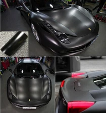 Metallic Pearl Satin Matte Chrome Vinyl Black Car Wrap Film Sticker Bubble Free