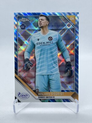 2021 Topps Chrome SPFL Benjamin Siegrist #92 Blue Tartan #31/125 RC