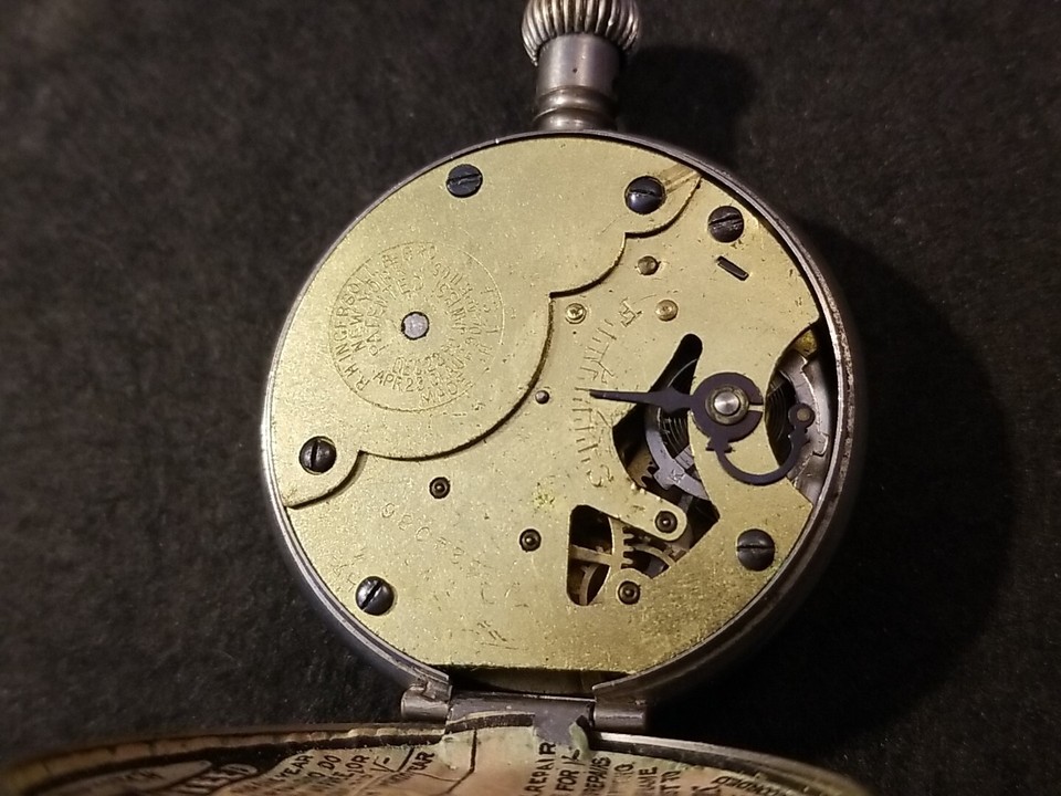 Vintage Ingersoll Crown Pocket Watch With 1917 Guarantee ** PARTS