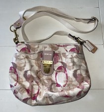 Coach Vintage Y2K Soho Buckle Flap Shoulder Bag Pink Signature Monogram