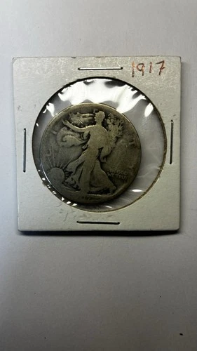 1917 Liberty Walking Half Dollar Silver Coin Circulated Business Strike