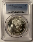 1882-S Morgan Silver Dollar PCGS MS66 Very PQ