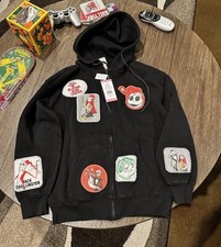 NWT Disney Nightmare Before Christmas Women's Patch Full-Zip Hoodie - Small