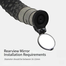 Bike Handlebar Rearview Mirror Compatible with 16 to 22mm Diameter Bars