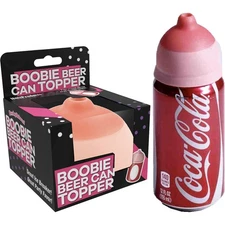 Boobie Beer Can Topper - Adult Gag Gift Funny Novelty Bachelorette Party Supply