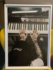 Mac Miller Playing Piano Retro Poster, Fan Gift Reprint