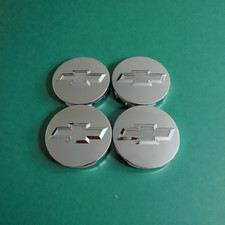 Wheel Center Caps Silver Emblem Hubcaps Chevy Logo For Silverado Tahoe Set of 4