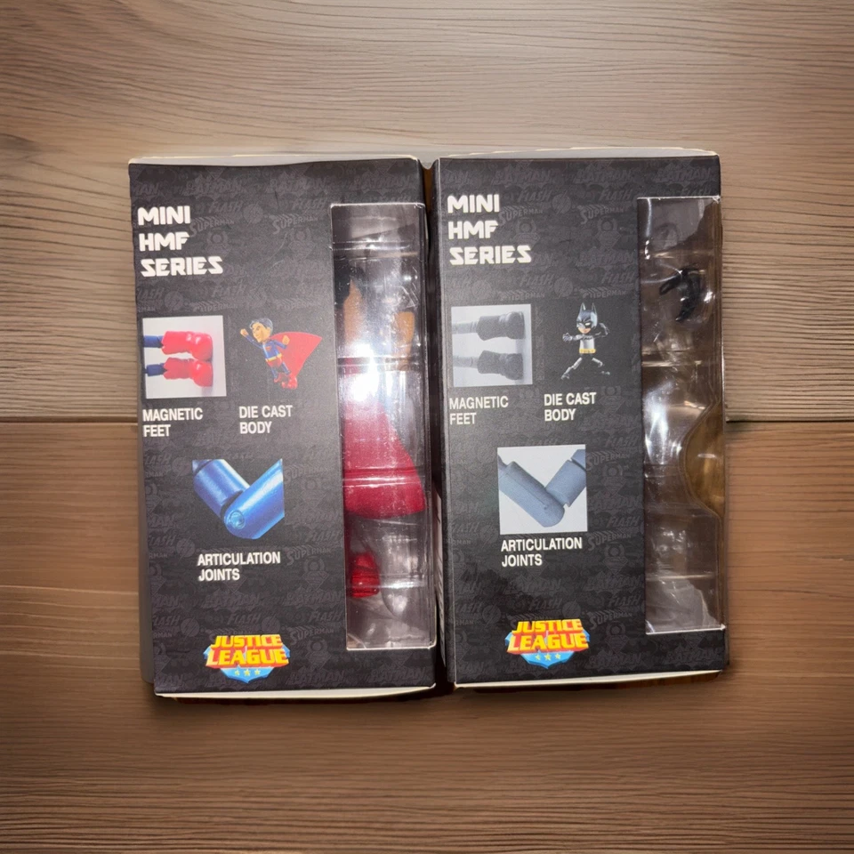 Herocross Mini Serie HMF Lote De 2 Mini Figuras DC BATMAN/SUPERMAN Pies Magnéticos Foto 2 de 4