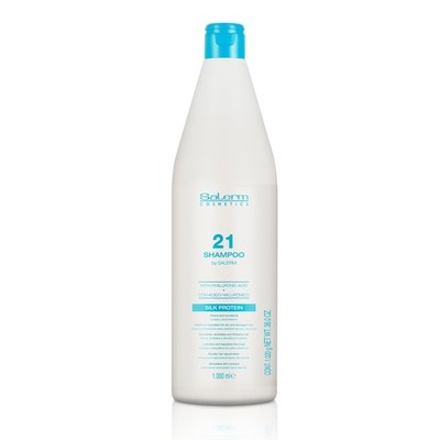 Salerm 21 Hydrating Shampoo Silk Protein 1000ml Dry Damaged Hair Repair