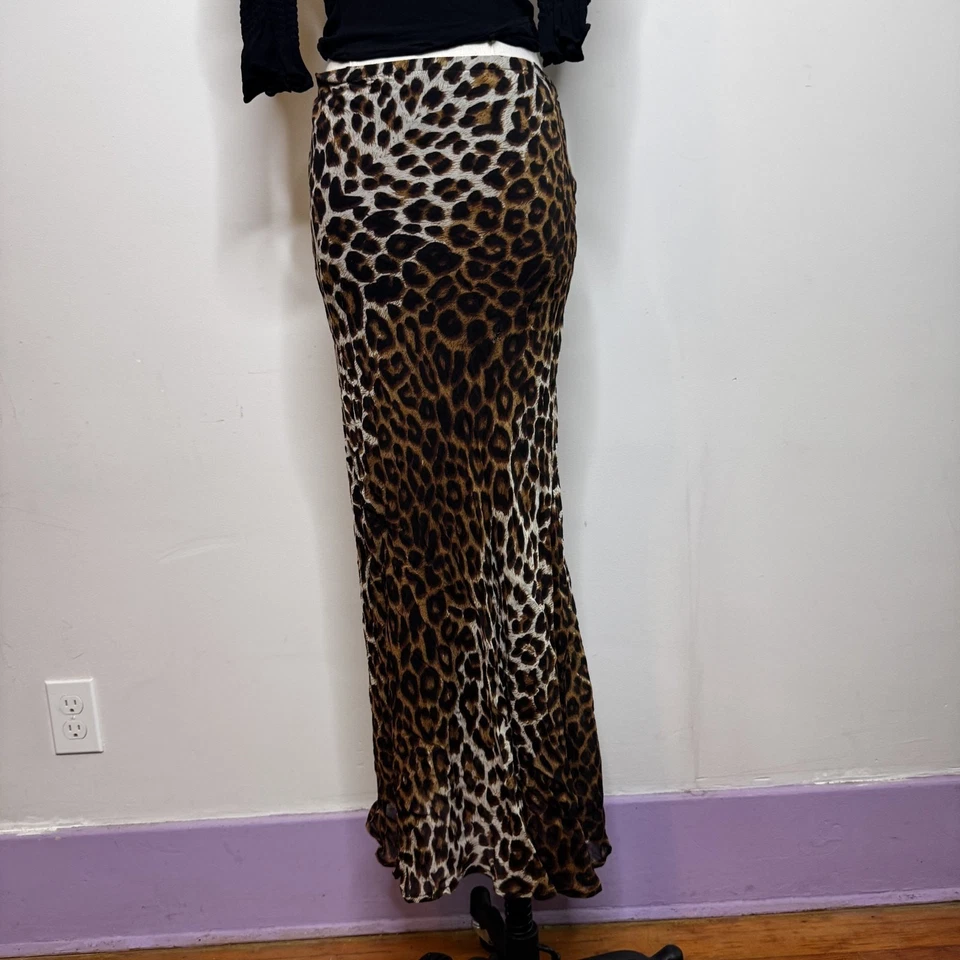 复古豹纹分层美人鱼长裙独立哥特垃圾仙女 90 年代 XL — 第 2/4 张图片