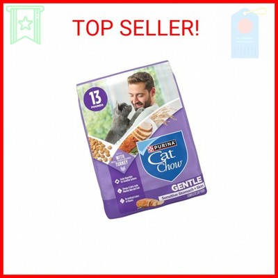 Purina Cat Chow Gentle Sensitive Stomach and Skin Dry Cat Food with Turkey - 13 