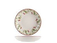 H&h Tiefer Teller Xmas Berry Aus Keramik Dekoriert 20 Cm