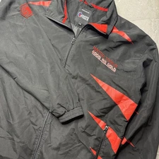 Vintage Matco Tools Full Zip Black Windbreaker Jacket Y2k Mens XL