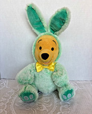 Disney Store 2021 Winnie the Pooh Easter Bunny Green Plush Excellent