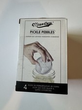 Masontops Pickle Pebble Glass Fermentation Weights Wide Mouth 4 Pack