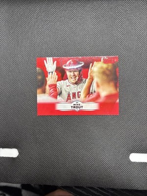2025 Topps Stadium Club Baseball Mike Trout RED #32 LA Angels HALO