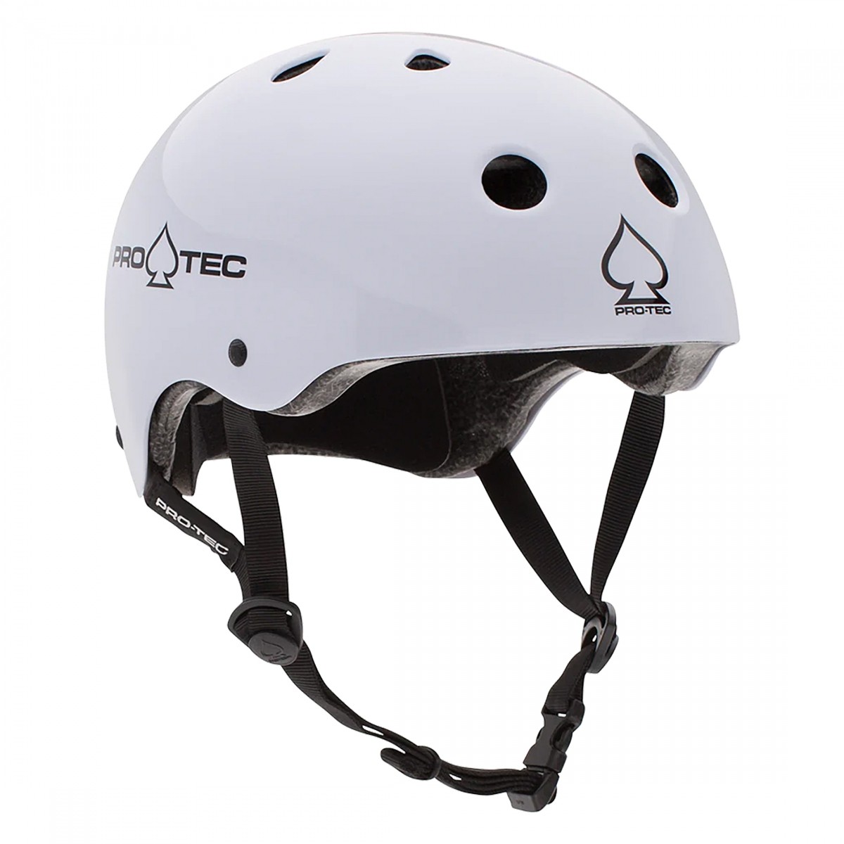 Protec Classic Skate & BMX Helmet LG, ABS Hard Shell, Certified Safety, White