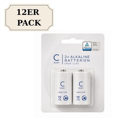 12x C Batterien Baby LR14 1.5V Alkaline Batterie fürRadio Spielzeug Taschenlampe