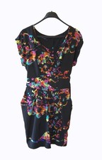 Women closed dress black polyester 44/XXL/52