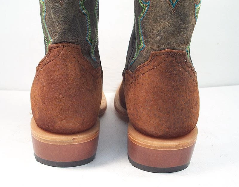 Botas occidentales Dan Post para hombre 9,5 D Cappy Carpincho punta cuadrada Foto 3 de 4