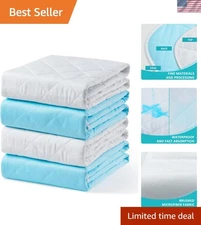 34"x36" Reusable Incontinence Bed Pads - Soft, Leakproof Protection