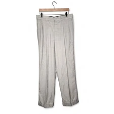 Custom Made Gray Pleated Dress Pants 34x32