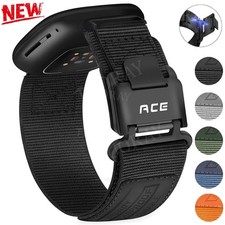 Magnetic Rugged Nylon Strap Bracelet For Fitbit Versa 4 3 / Sense 2 1 Watch Band