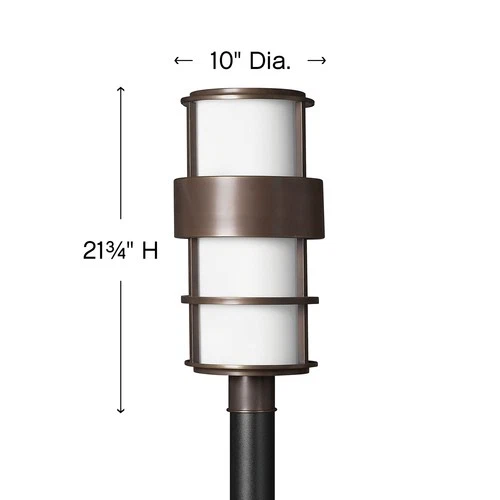 Hinkley Lighting H1901 Saturn 120v 1 Light 21.75" Tall Post Light - Stainless - Picture 6 of 6
