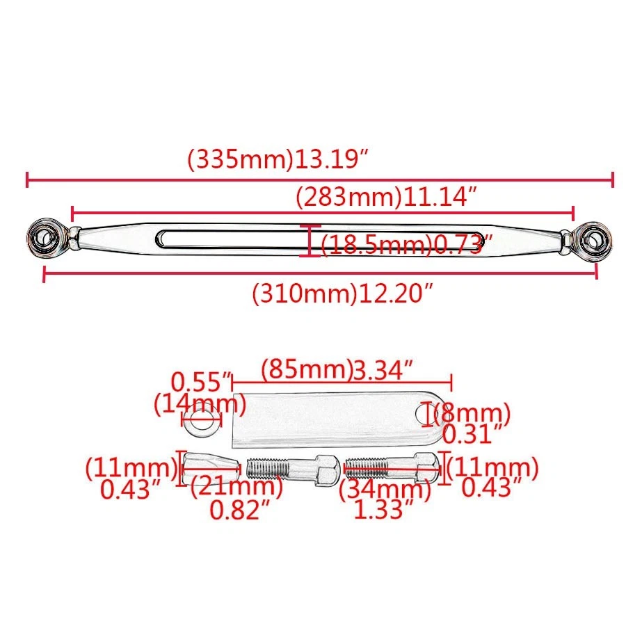 Enlace de cambio de marchas cromado para Harley Electra Street Glide Fat Boy Foto 3 de 4