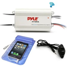 Pyle 200W Bluetooth Ready Waterproof 4-Ch Marine Amplifier Kit