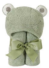 Terry Plush Hooded Bath Towel, Frog, 0-24 Months