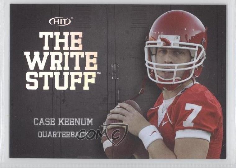 2012 SAGE Hit The Write Stuff Case Keenum #WS14 Rookie RC 0c0