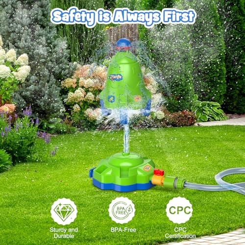 4-in-1 Kids Sprinklers for Yard - Summer Toys for Kids Ages 4-8 with Outdoor
