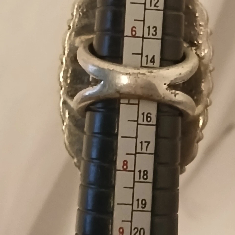 Anillo Banda LUCKY BRAND Imitación Turquesa Coral Grande Estilo Suroeste Talla 6.5 Foto 3 de 4