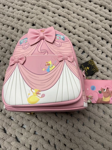 Disney Cinderella 70th Anniversary Dress Mini Loungefly  Backpack Wallet Set NWT